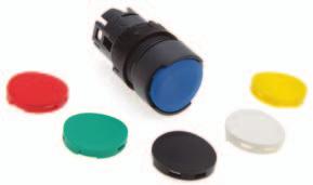 SUBHEAD PILOT DUTY 16mm Non-Illuminated Pushbutton includes five colored caps: White, Green, Red, Yellow, and Blue Rotary selector switch