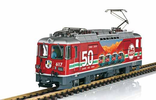 We Are Celebrating 50 Years of LGB The RhB Is Celebrating with Us By the end of December 2018, the Ilanz will be underway in the magnificent LGB anniversary design on the lines of the Rhaetian