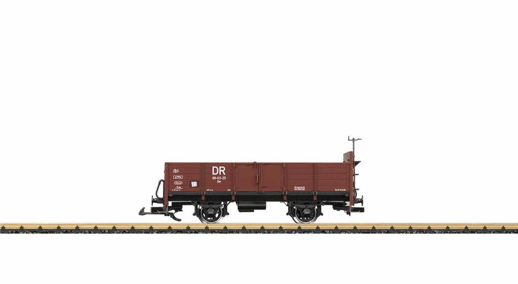 German State Railroad (DR) 4G 41033 DR Type Ow Gondola This is a model of the DR type Ow gondola. This is the version with wooden walls and sheet metal doors, with high end walls, and a hand brake.