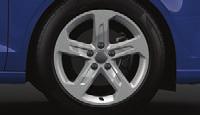 Standard Equipment and s Wheels and Suspension 17 alloy wheels in 5-spoke-star design with 225/45 tyres C0X NCO 17 alloy wheels in 5-Y-spoke design with 225/45 tyres CS9 NCO 17 alloy wheels in 5-arm