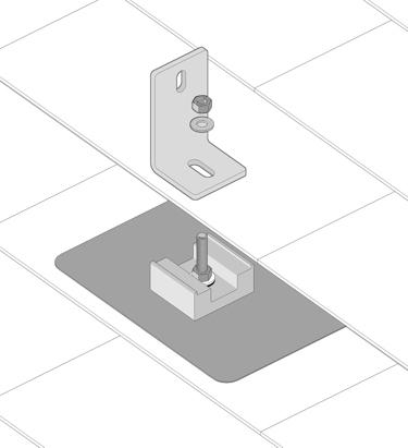 OTE: L-feet can be attached directly to the roof substrate with the proper hardware. ee Power Rail Design Guidelines for more information. CAUTIO: pan dimensions are a design specification.