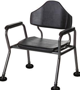 Patient & High Back Chair Bariatric Equipment 15 Bariatric Patient Chair Height adjustable 430-580mm Long armrests to assist access Open back to allow easy sling