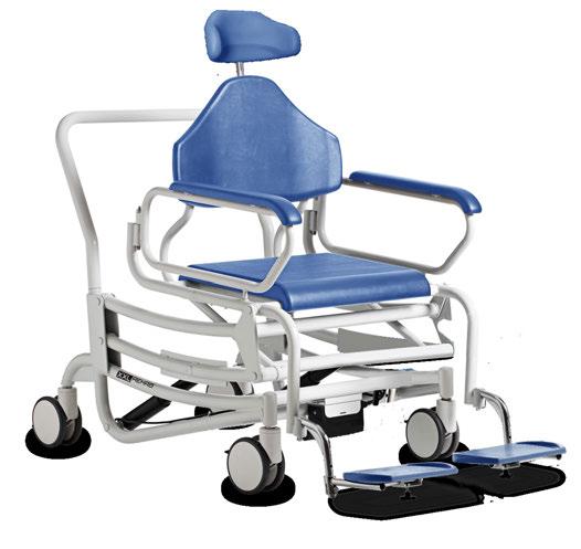 supports) 150mm swivel castors, all braking Max Weight Seat Width 660mm Seat Height 450-1000mm Seat Depth 420-480 - 540mm Backrest Height 240-530mm Paint - White Polyurethane - Bristol