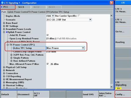 Max Power Setting Select Config button Select PCC tab Set Active TPC Setup to Max