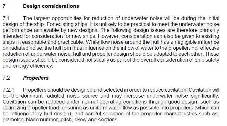 Propeller Design Guidelines for propeller design MEPC.1/Circ.833, Annex 7.2.