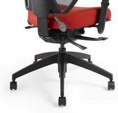 tcentric Hybrid TM Multi Tilt Model shown with Oval Tube T-Arms SEAT DESIGN A waterfall front edge reduces pressure on the veins and improves circulation.