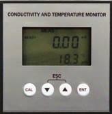 Temperature is measured by a 100 Ohm Pt RTD.