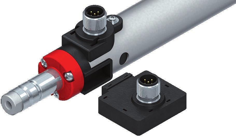 Transducers and sensors Position transducers, ABZ or SIN/COS versions. M1 8 poles standard connection. Direct reading from the magnetic field of the slider.