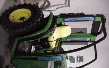 JOHN DEERE 3000 SERIES HARD & SOFT SIDED CABS 4. SIDE FRAMES 4.1 Remove doors from side frames (for easier handling) by unlatching and sliding up and off the hinge pins.. 4.2 Install left and right side frames to vehicle as shown in fig.