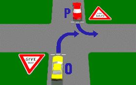 - Travel into the intersection and wait until traffic ahead moves. IN008 - Intersections Right-turns must be made from which lanes when travelling on a laned roadway?
