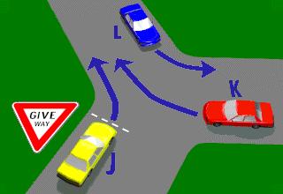 Must you stop again at the STOP line? - Yes, at all times. - Yes, if there is traffic on your right only. - No, if the intersection is clear.