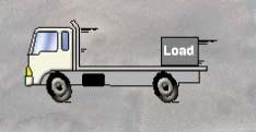 - Load heavy items to one side. - Stack the lighter things at the bottom. LR006 - Load Restraint Look at the diagram.