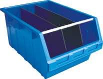 Dividers are available for the bin which can divide the bin in 2 or 3 equal parts for more effective storage.