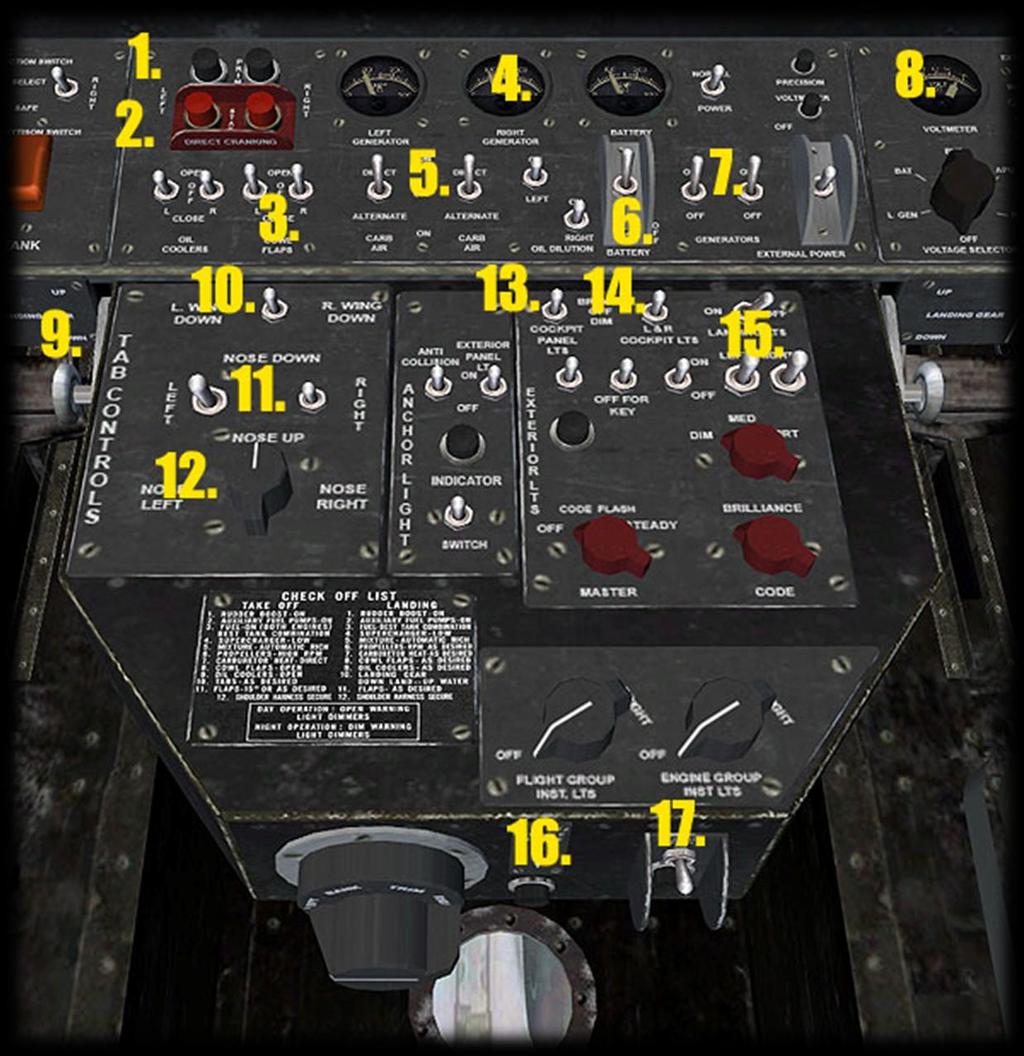 Center Console 1) Engine Primer Buttons. Press and release to prime engine. 2) Engine Starter Buttons.