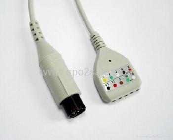 ECG Trunk Cable,3-lead,120 MPC033B Din safety ECG Trunk