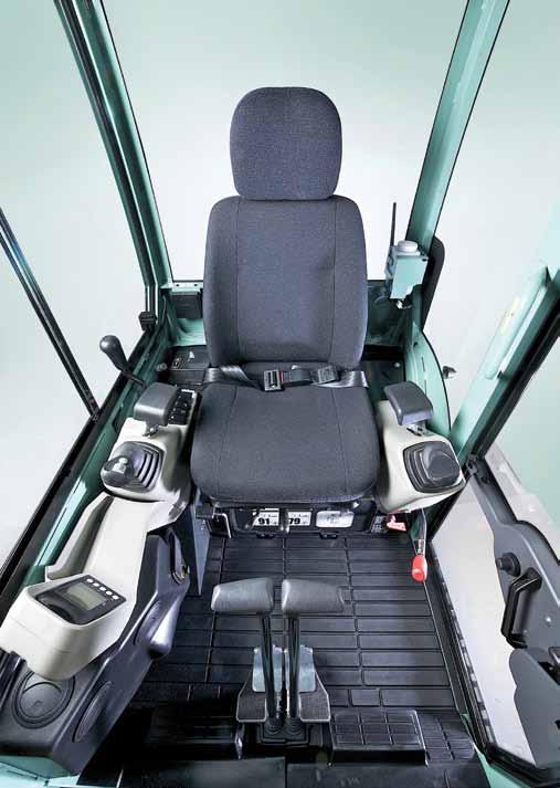COMFORT Designed to meet the operator needs, the SV18 cab is large and pleasant.