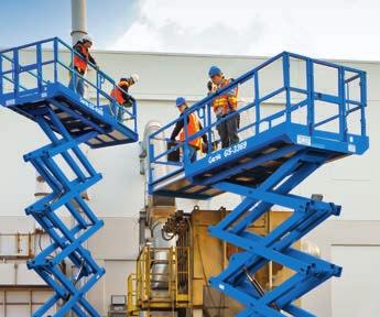 Elevated Efficiency with Industry-Leading Design Genie electric and rough terrain scissor lifts offer you high