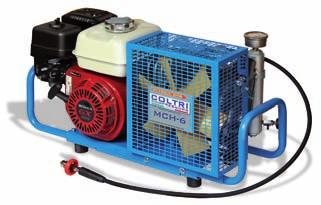 MCH-6/SH MCH-6/SH WITH RED FRAME CODE SC000100/R/R MCH-6/SH WITH BLUE FRAME CODE SC000100/R/B Muffler Air filter with activated carbon and molecular sieve Pressure gauge Intake air filter Starting