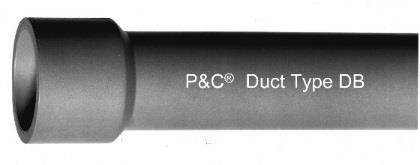P&C Duct Type DB Prime Conduit nonmetallic P&C Duct Type DB is manufactured from Prime Conduit s exclusive high modulus PVC compound, developed especially for power and communications applications,