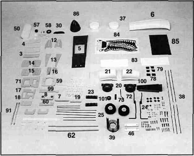 PARTS LIST Before assembly, match the parts in the photos on this page with the parts in the kit. Check off each part as they are located.