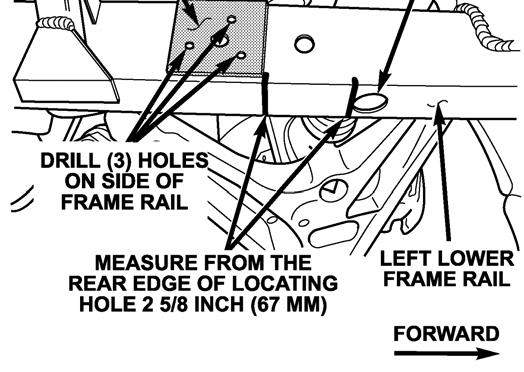 Tighten the bolt to 50 ft. lbs. (68 N m). Failure to reverse the bolt installation orientation will trap the bolt if future toe link service is required. 2.