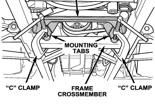 Safety Recall No. 998 -- Steering and Differential Frame Repair Page 9 B. Replace Steering Gear Crossmember (Continued) 10.