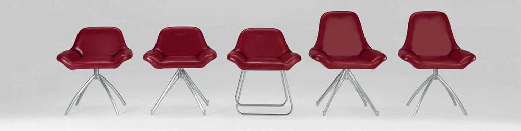 Chair V066/B Chair V066/C Chair V067/H/B Chair 60x57xh77 cm - aluminium, leather Shine col.