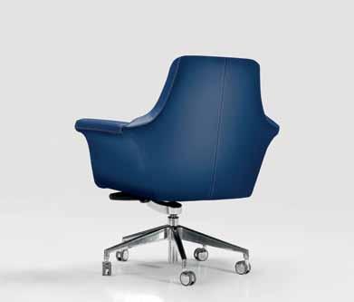 V049 executive chair (low arms) V093 desk V049 president chair (high arms) V093 desk - 280x100xh80 cm - aluminium, leather