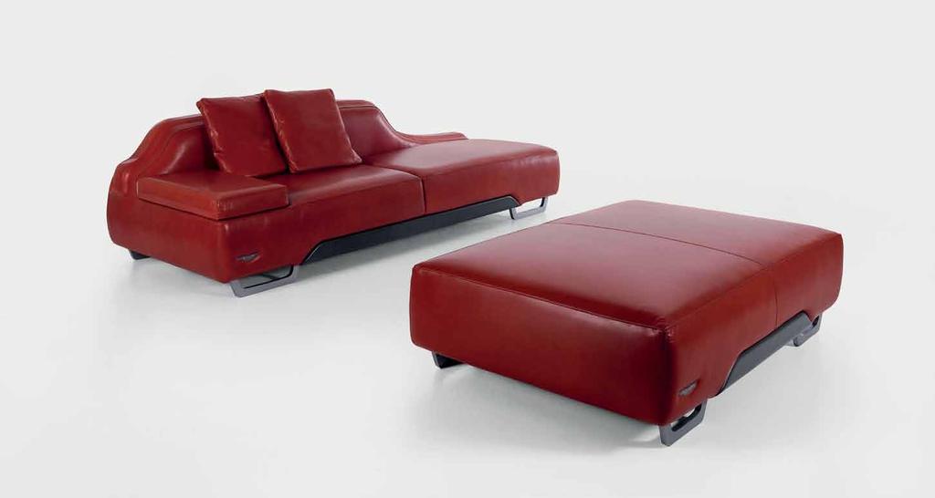 V063 dormeuse V063 stool V063 dormeuse - 262x104xh76 cm - metal legs, carbon fibre, leather Shine