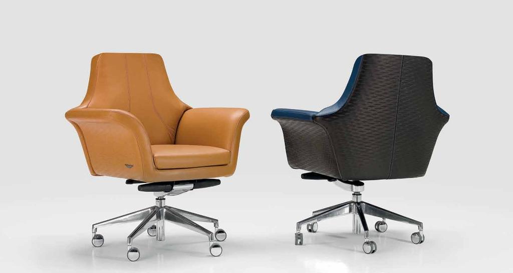 V049 executive chair high arms V049 executive chair high arms - 90x60xh100 cm - aluminium base with mechanism, leather Cristal col.
