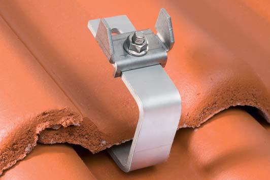 MSP-RH roof hooks Usage: Mounting on rafters Pre-mounted connection for the mounting channel AL 33; no additional parts (nuts, bolts, etc.