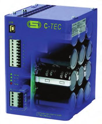 C-TEC20-0 & C-TEC240-0 C-TEC Specifications CAPACITOR TECHNOLOGIES 2V DC and 24V DC outputs in one module Maintenance-free due to durable ultra capacitors Reduces wiring time due to integrated energy