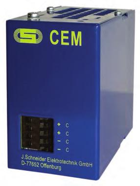 CEM Specifications CEM-2 Maintenance-free due to durable ultra capacitors Reduces wiring time due to integrated energy storage Vibration secured wiring via spring loaded plugs Wide working