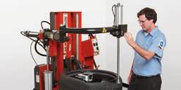 Bead press arm Assists with mounting a difficult tire
