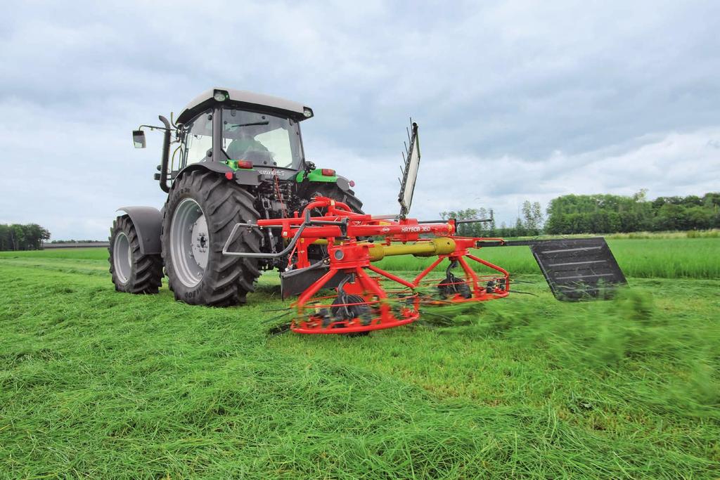 CLEAN RAKING The Haybob 360 provides exceptionally clean raking, even at high working speeds.