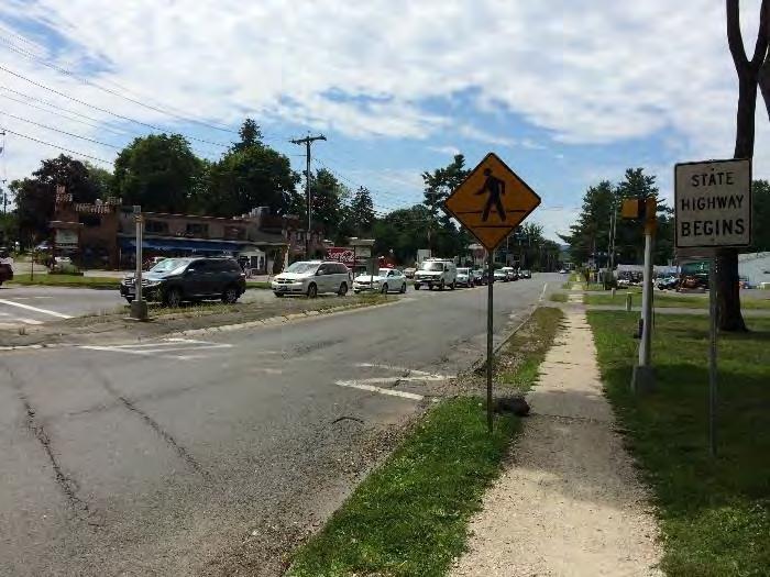 Visibility, and Traffic Operations: o Due to the angle of the Maple Avenue approach, the high amount of heavy vehicles turning right from Main Street onto Maple Avenue requires a large radius at the