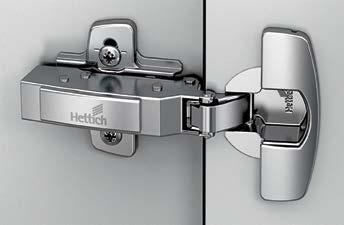 Fast assembly concealed hinge without self closing feature Sensys 8661 for thick doors 95 opening angle Hett CAD Hinge with clip on installation without self closing feature For example for Push to