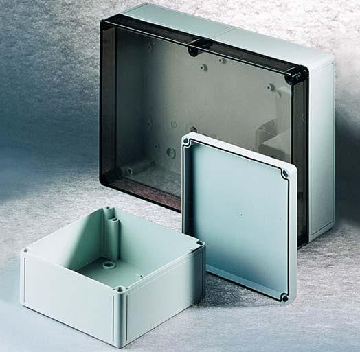 ROSE+BOPLA ENCLOSURES A PHOENIX MECANO COMPANY The availability of 11 different sizes with lids of up to 4 different heights are the basic components of this series of enclosures.