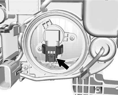 Disconnect the wiring harness connector from the bulb. 5. Install the new bulb in the headlamp assembly by turning clockwise.