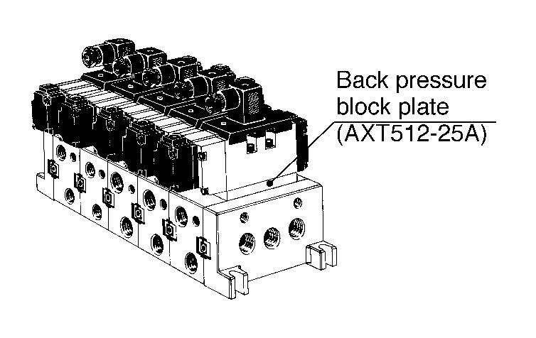 Individual Supply Supplies P pressure individually with an individual supply spacer( VV7-P )on manifold block. V Type Type that valves of different body sizes can be combined.