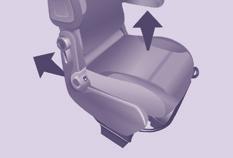 Adjust the vehicle's seat to: - the fully back position, with the backrest straightened for a seat without height adjuster, - the fully back and highest position, with the backrest straightened for a