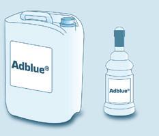 AdBlue 136 Filling the AdBlue tank For light vehicles, 5 or 10 litre containers and 1.