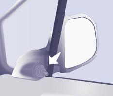 Mirrors and windows 87 Mirrors Adjusting manual door mirrors Move the lever in all four directions to adjust.