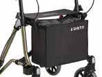 ROLLATORS 9 Accessories TAiMA model series Rollator bag made of durable, black, water-proof nylon, washable up to 30 C, easy to open and 1 2 3 close with one hand.