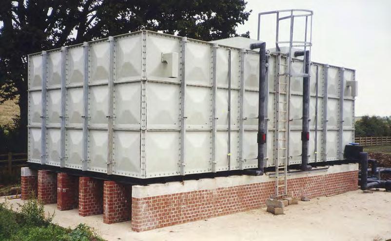 GRP SECTIONAL COLD WATER STORAGE TANKS (STANDARD & L SHAPED) TANK PANELS Tank panels are available in metric and imperial sizes.