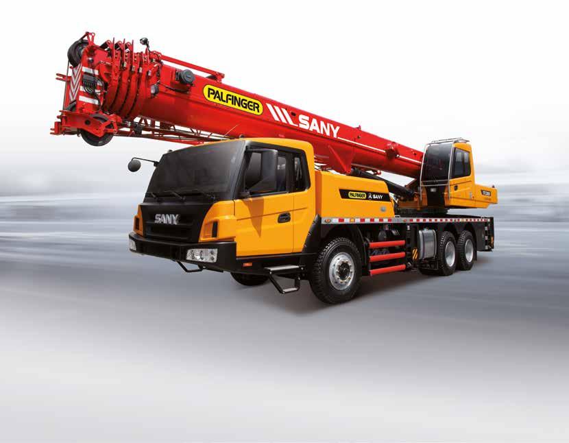 PALFINGER SANY TRUCK CRANE STC300B Intensive Quality Control Quality inspections done by PALFINGER specialists before shipment of cranes Reliable Service Warranty term: 2250 working hours or 18