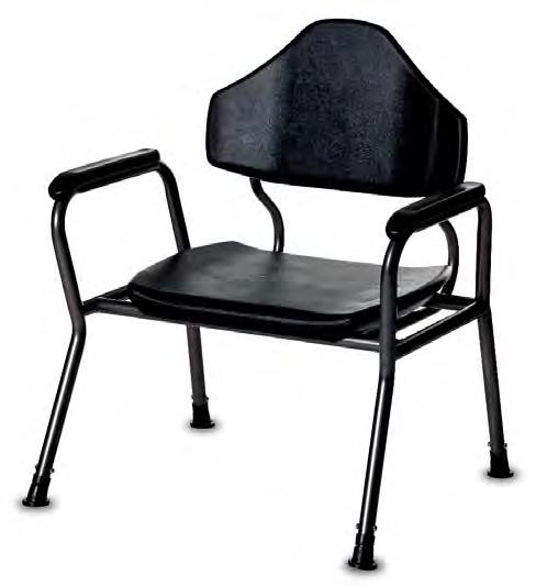 Bariatric Patient Chair Bariatric High Back Chair Height adjustable 430-580mm Long armrests to assist access Open back to allow easy sling access and assist positioning Polyurethane moulded seat &