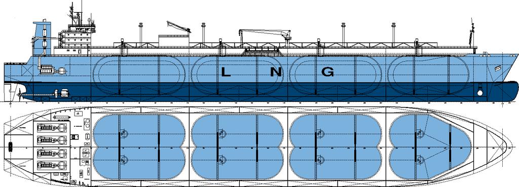 3 and 30,000 m 3 Ship design packages available Cargo tanks: Cylindrical or bilobe type C pressure vessels