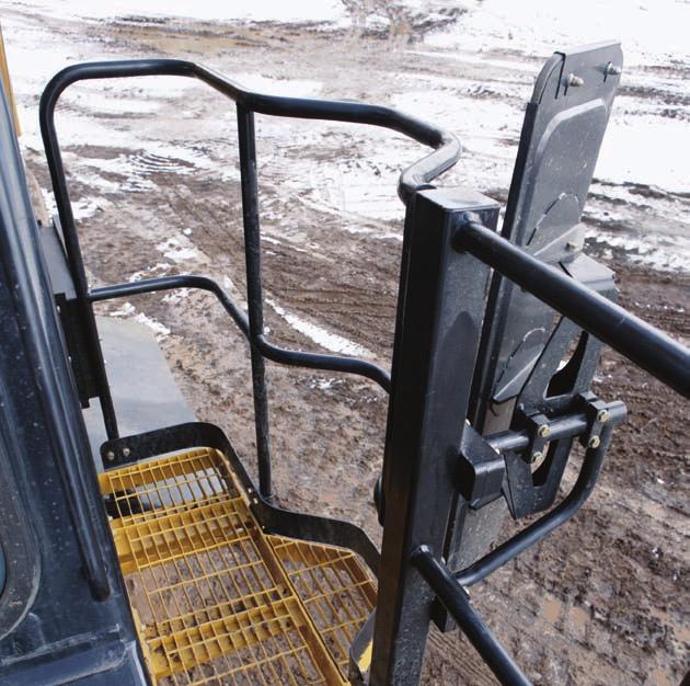 Machine Safety Features Caterpillar incorporates safety into every aspect of our machines. Every machine meets or exceeds SAE and ISO standards and has the ROPS integrated into the cab design.