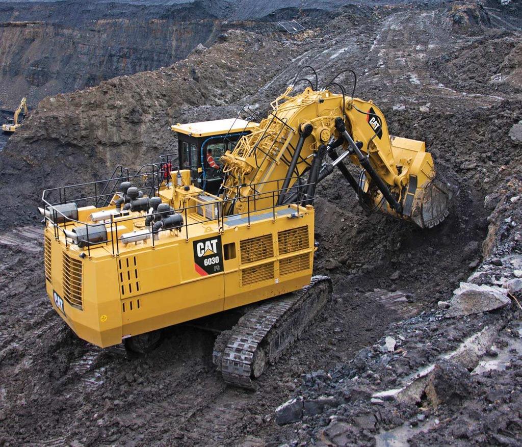 6030/6030 FS Hydraulic Shovel Engine* Engine Model Gross Power SAE J1995 Net Power SAE J1349 2 Cat C27 ACERT 1140 kw 1,530 hp 1140 kw 1,530 hp *Electric drive option available (1000 kw) on 6030